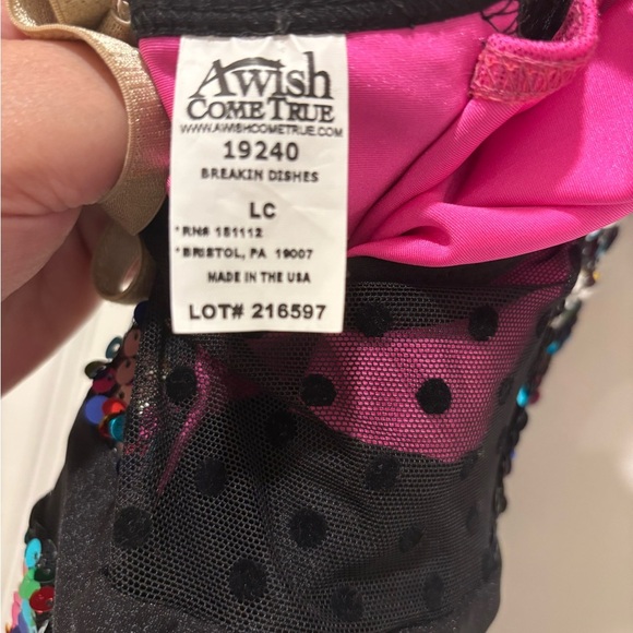 Wish Multicolor Sequin Kids Dance Dress - Picture 2 of 6